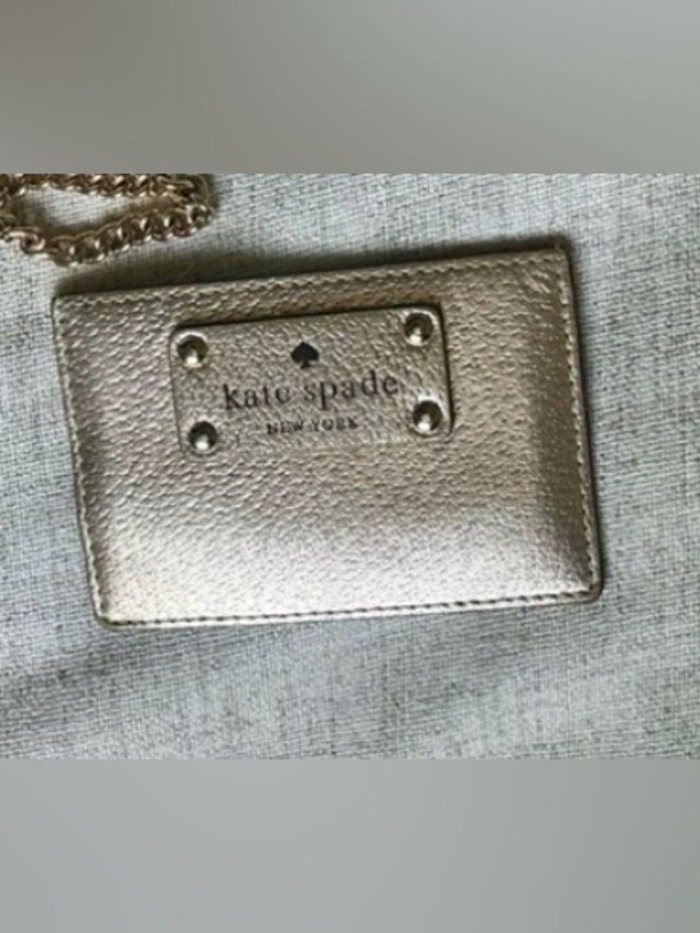 kate spade Nude Leather Card Holder